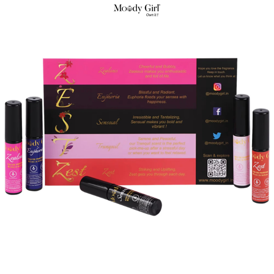 Moody Girl Long-Lasting Luxury Perfume Mini Gift Set for Women Pack of 5 (15ml)