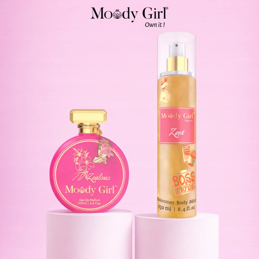 Zealous  Eau De Parfum 100ml + 250ml Zest Shimmer body mist