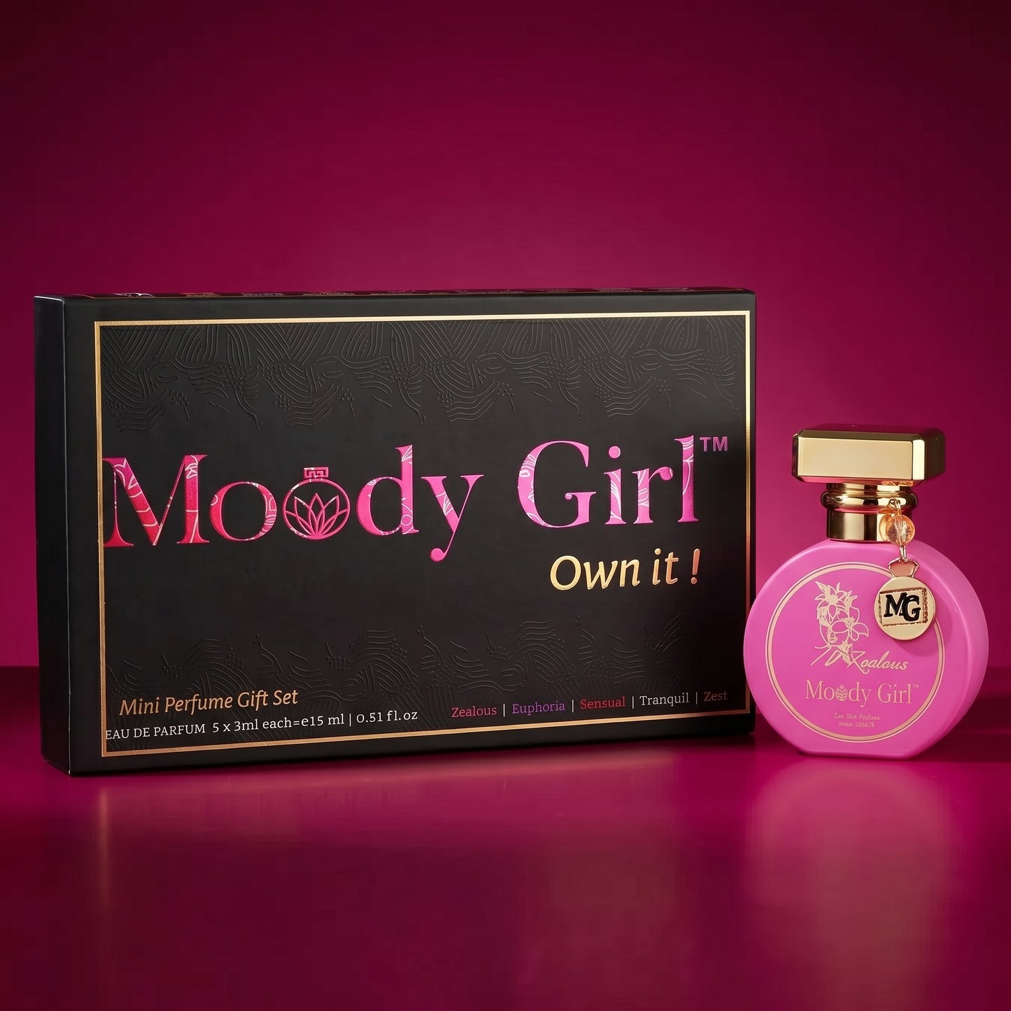 ZEALOUS  20ML + MINI PERFUME GIFT SET (5 x 3ML) | FOR WOMEN