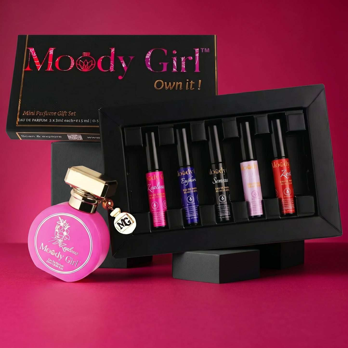 ZEALOUS  20ML + MINI PERFUME GIFT SET (5 x 3ML) | FOR WOMEN