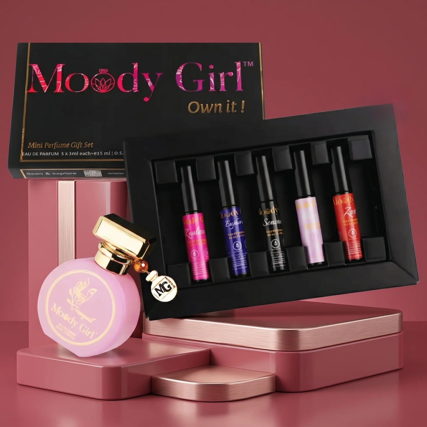 TRANQUIL 20ML + MINI PERFUME GIFT SET (5 x 3ML) | FOR WOMEN